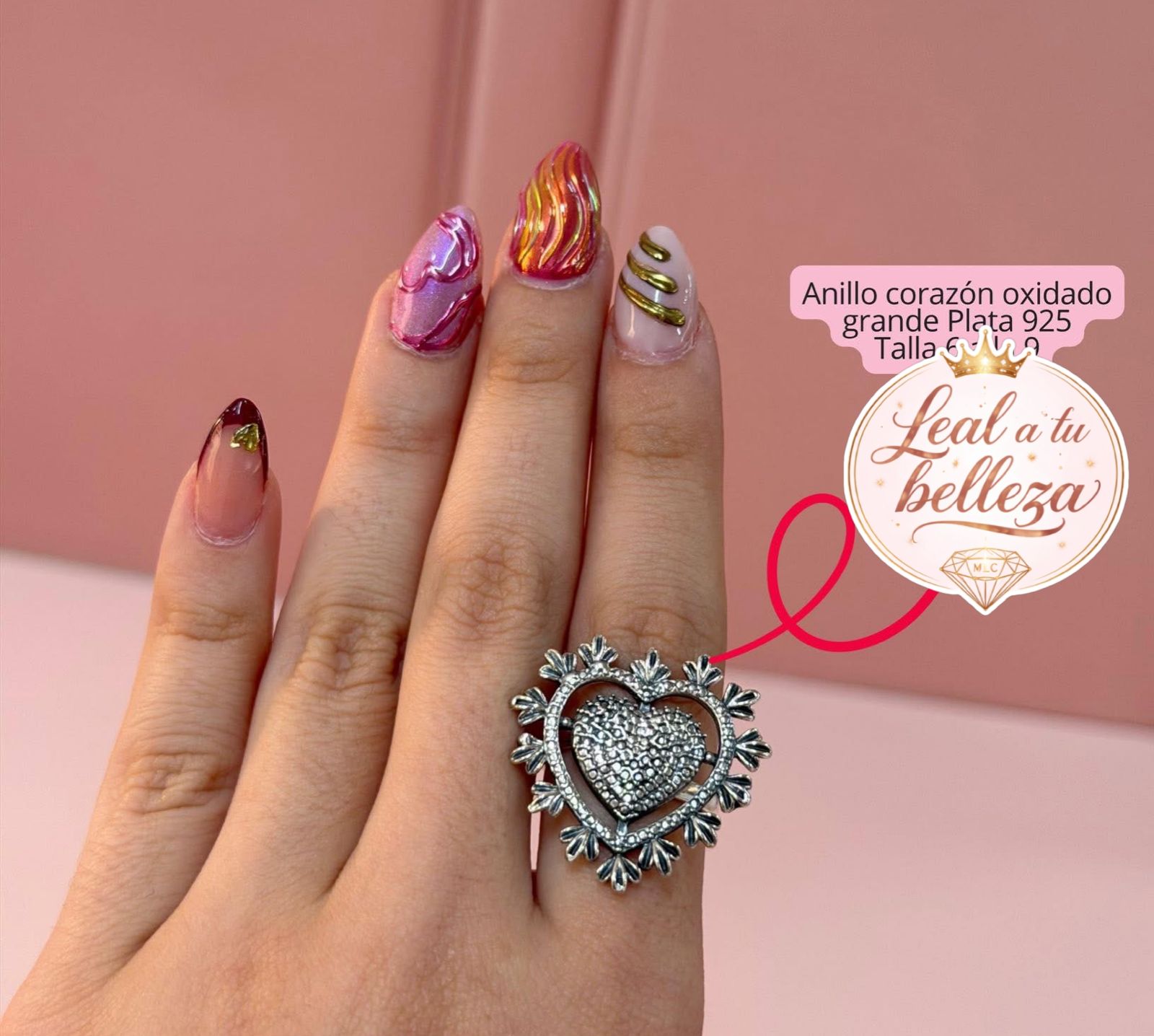 Anillo Corazon oxidado