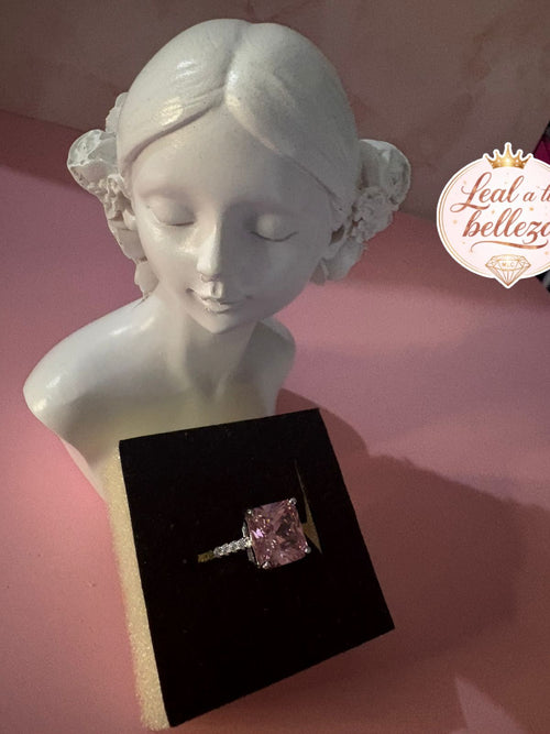 Anillo Rosa con zirconias