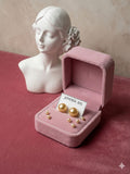 Aretes de perla natural de rio  color rosa plata 925