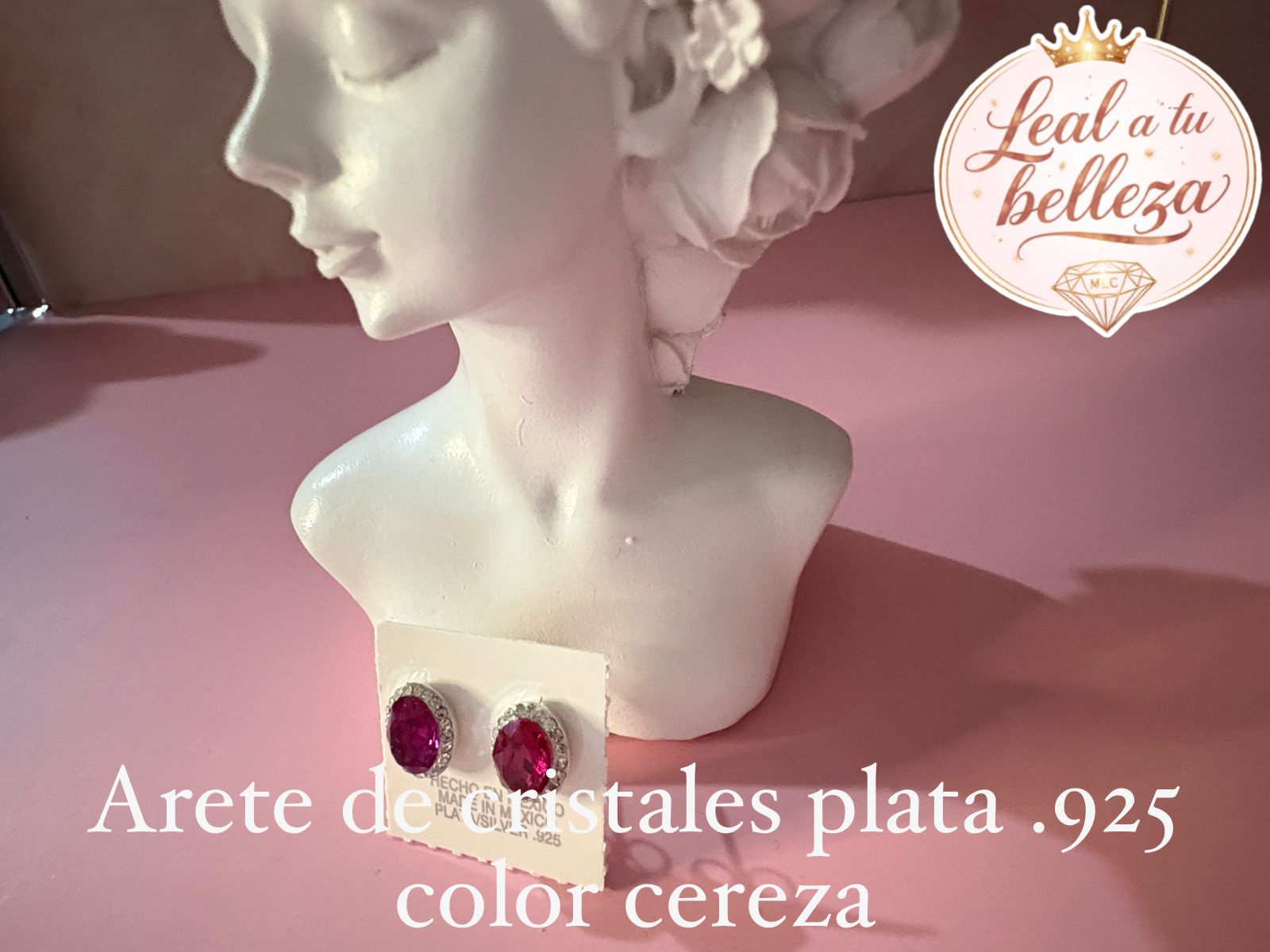 Arete de cristales cereza