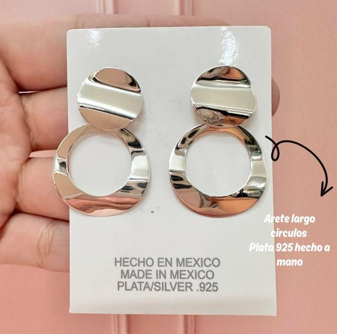 Aretes largo circulo