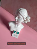 Aretes oso turquesa