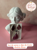 Set de arete y dije de gota