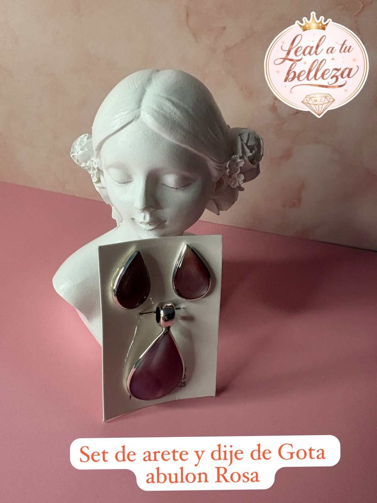 Set de arete y dije de gota