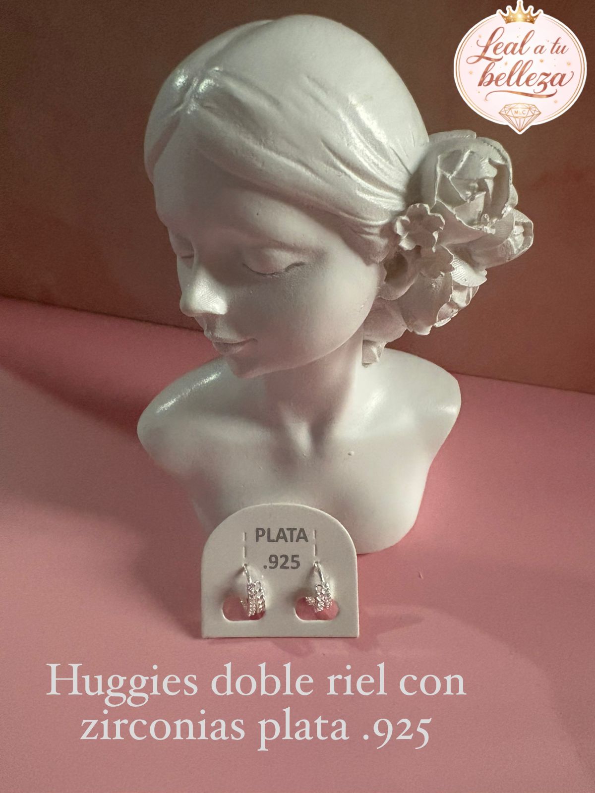 Huggies doble riel con circonias