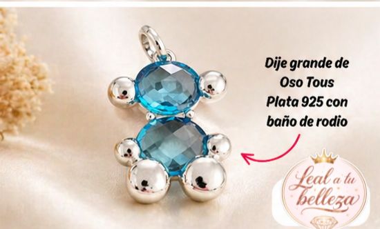 Dije inspiración 1:1 oso grande zirconia plata .925 con rodio