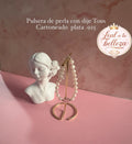 Pulsera de perla con  dije tous cartoneado