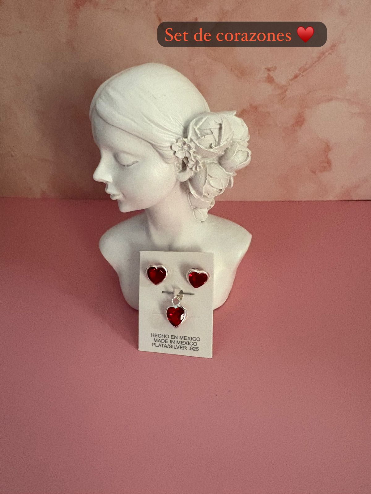 Set de corazones rojo